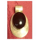 2 Sterling Pendant Black Stone