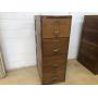 Oak 4-Drawer File Cabinet.