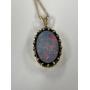 10K Opal Pendant & Chain