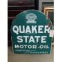 Quaker State Double Sided Enamel Sign