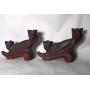 Van Briggle Pottery Double Tulip Candlesticks