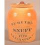 Demuth's Snuff 1-Gallon Stoneware Covered Crock.