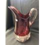Early Cranberry Glass Pattern Pitcher