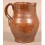 Glazed Redware Pitcher with Incised Decoration.