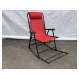 Red Folding, Rocking Lawn Chair