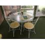 5pc Metal Patio Set with Glass Top