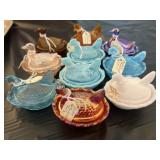 Art Glass Chicken Salts