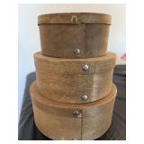 (3) Contemporary Graduated Band Boxes