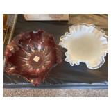 (2) Art Glass Candy Bowls