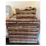 (2) Vintage Wooden Egg Crates