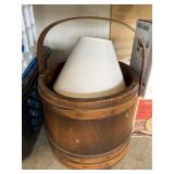 Contemporary Wood Banded Bucket