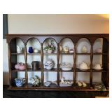 Wall Shelf with Porcelain Decor