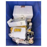 Porcelain Figurines, Can Opener, Hand Mixer