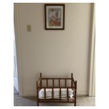 Doll Crib with Framed Print