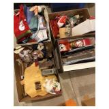 (4) Boxes of Christmas Decor