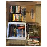 (3) Boxes of Books, VHS Tapes, CDs, etc.