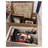 (2) Boxes of Framed Goods and Office Supplies