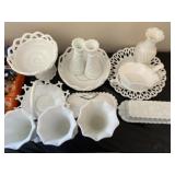 Milk Glass Serving Pieces
