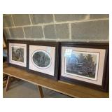 (3) Framed Prints