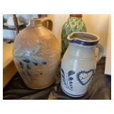 (2) Pieces of Salt Glazed Pottery