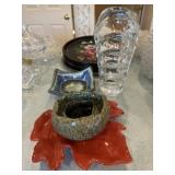 Mikasa Vase, Toleware Trays, Stoneware Vase, etc.