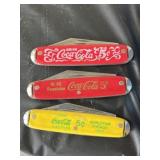 (3) Coca-Cola Pocket Knives