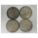 (4) Morgan Silver Dollars