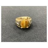 10K Tiger Eye Ring