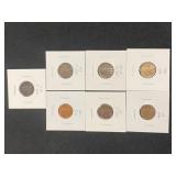 (7) 1910-1913 Pennies with D&S