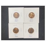 (4) Proof Wheaties- 1950, 1953, 1955 & 1957