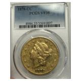 1878 CC $20 Gold VF35 PCGS