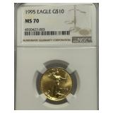 1995 $10 Gold Eagle MS70 NGC