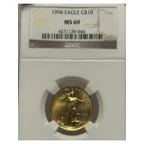 1994 $10 Gold Eagle MS69 NGC