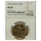 1995 $25 Gold Eagle MS69 NGC