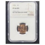 1951 Penny, PF 66 RD