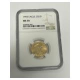 1993 $10 Gold Eagle MS70 NGC