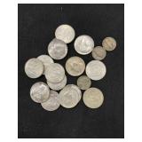 $7.00 in 40% Halves and 4 War Nickels