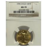1996 $10 Gold Eagle MS70 NGC