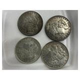 (4) Morgan Silver Dollars