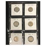 (12) Buffalo Nickels, 1934-1938