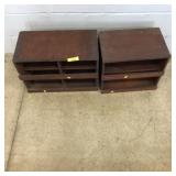 (2) Homemade Wooden Open Cabinets