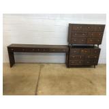 3 Pc. Dresser & Console Table Set