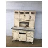 Vtg. Enamel Top Kitchen Cabinet w/ Coffee Bin