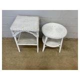 2 Wicker Side Tables