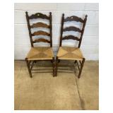 (2) Rush Seat Side Chairs