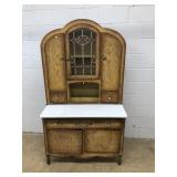 Vtg. Dome Top Hoosier Style Cabinet