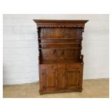 Vtg. 1 Pc. Open Top Pewter Cupboard