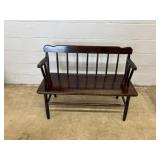 Modern Wooden Plank Seat Settee
