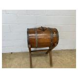 Barrel Form Butter Churn on Stand