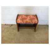 Mid Century Vanity Bench w/ Cloth Cover